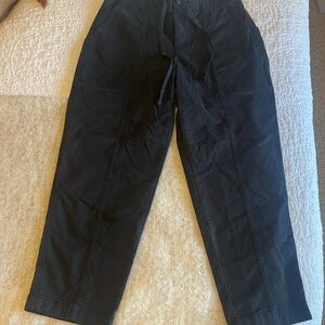 Banana Republic Black Cropped Drawstring Utility Pants